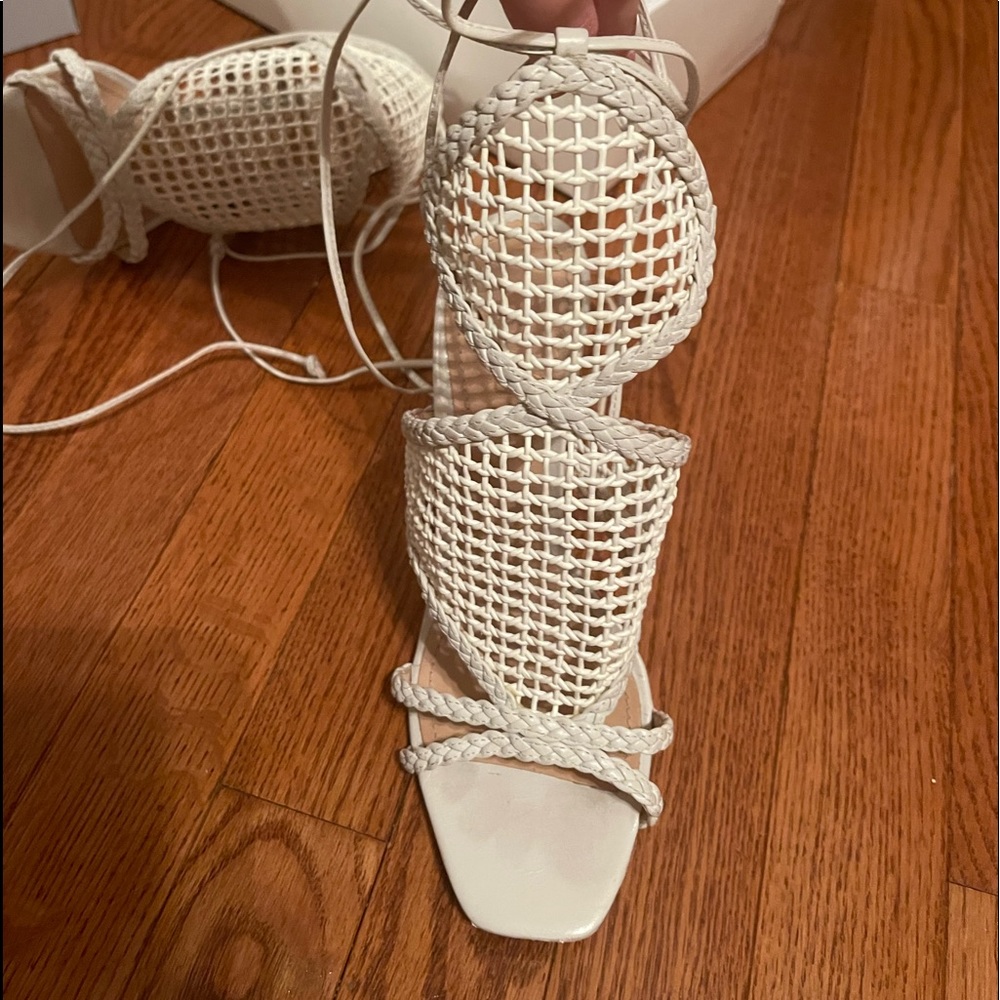 Schutz White Sandal